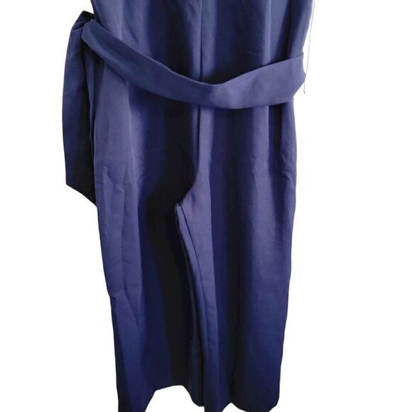 New - Sam Edelman Cropped Jumpsuit Navy Women Size 10 - Picture 11 of 16